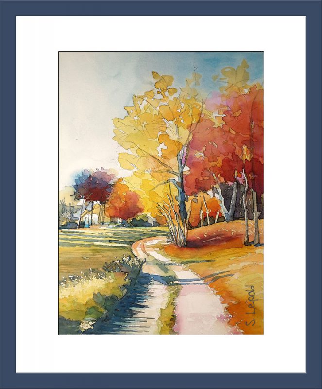 Pfreimd, Herbst, Aquarell, Sabine Leipold