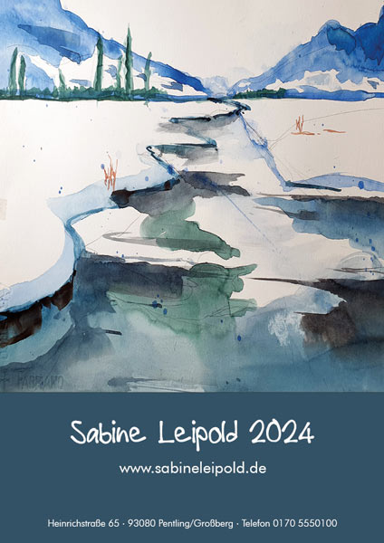 Kunstkalender Aquarelle Sabine Leipold, Titelbild, Winterlandschaft
